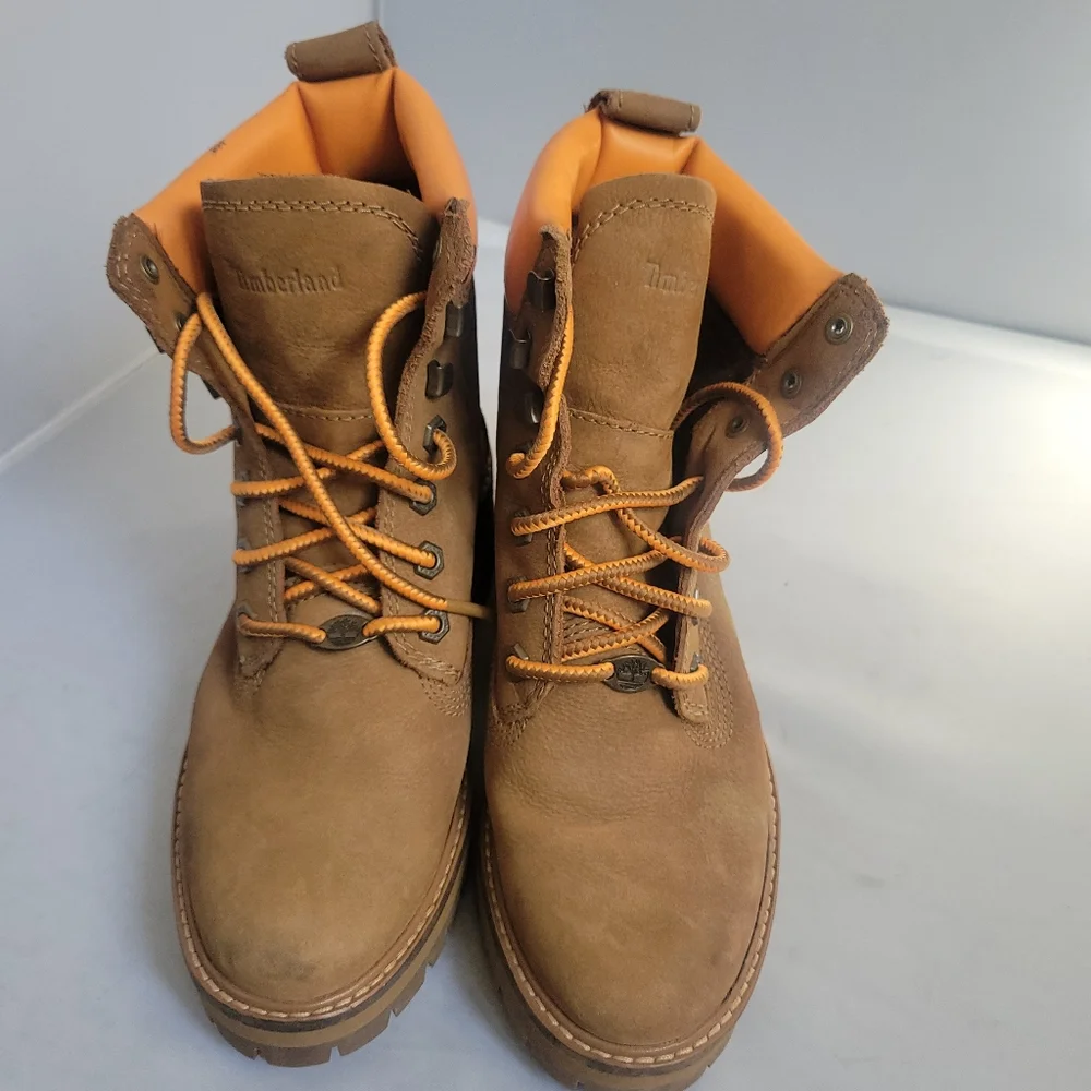 Timberland Women Tan Leather Boots Size 6 - Picture 2 of 4